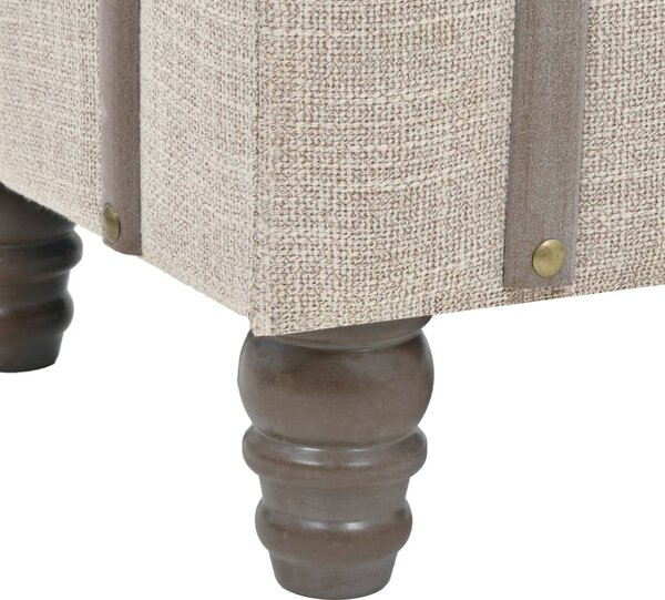 Tömör fa és acél tárolópad 111 x 34 x 37 cm