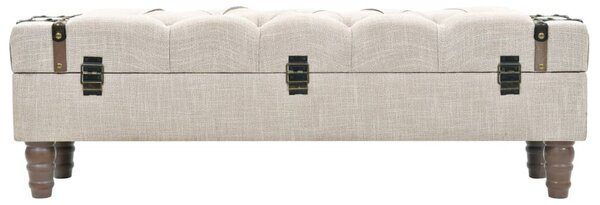 Tömör fa és acél tárolópad 111 x 34 x 37 cm