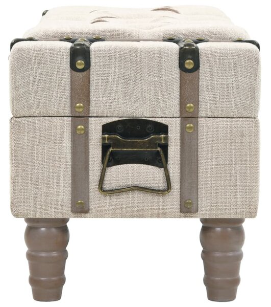 Tömör fa és acél tárolópad 111 x 34 x 37 cm