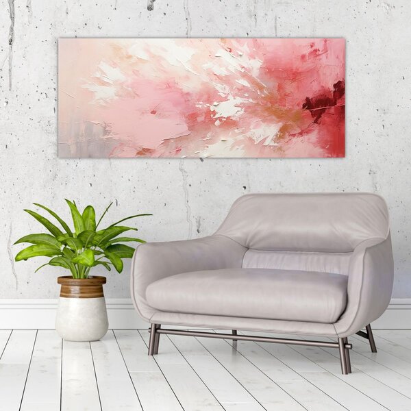 Kép - Rózsaszín absztrakt (120x50 cm)