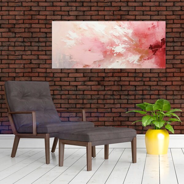 Kép - Rózsaszín absztrakt (120x50 cm)