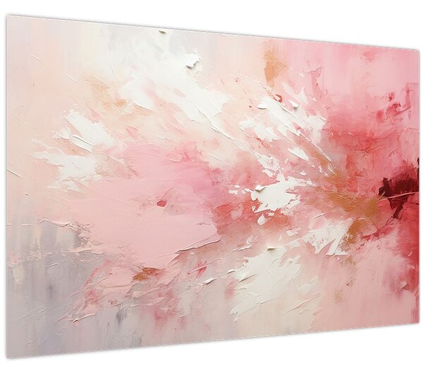 Kép - Rózsaszín absztrakt (90x60 cm)