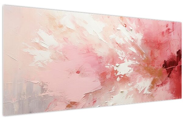 Kép - Rózsaszín absztrakt (120x50 cm)