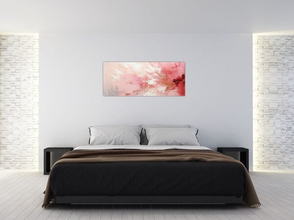 Kép - Rózsaszín absztrakt (120x50 cm)