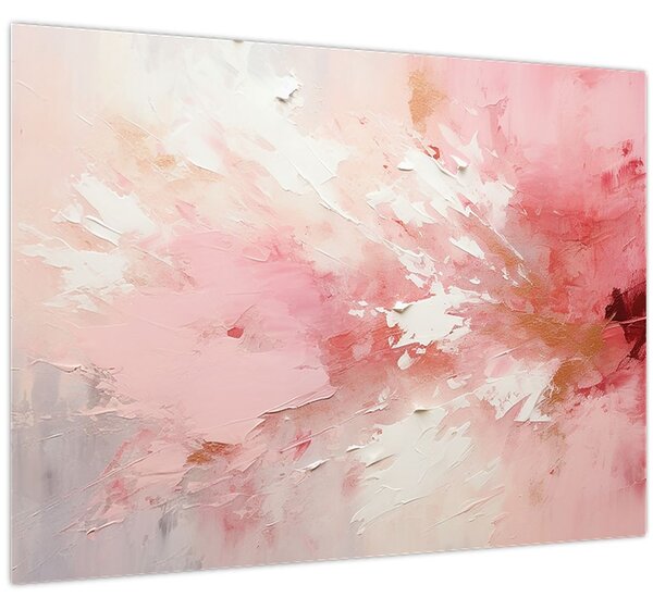 Kép - Rózsaszín absztrakt (70x50 cm)