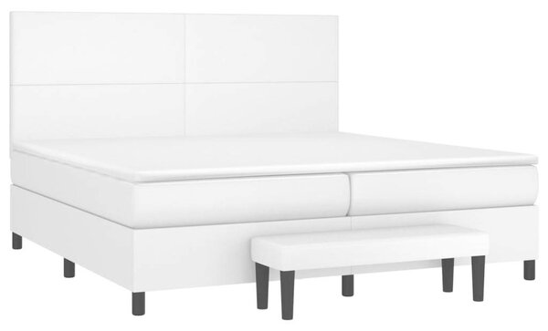 VidaXL Ágy - 200x200 cm - Fehér Műbőr