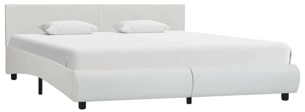 VidaXL fehér LED-es műbőr ágykeret 180 x 200 cm