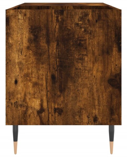 Füstös tölgy színű szerelt fa hanglemezszekrény 85x38x48 cm