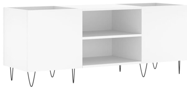 Fehér szerelt fa hanglemezszekrény 121x38x48 cm