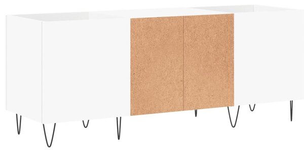 Fehér szerelt fa hanglemezszekrény 121x38x48 cm