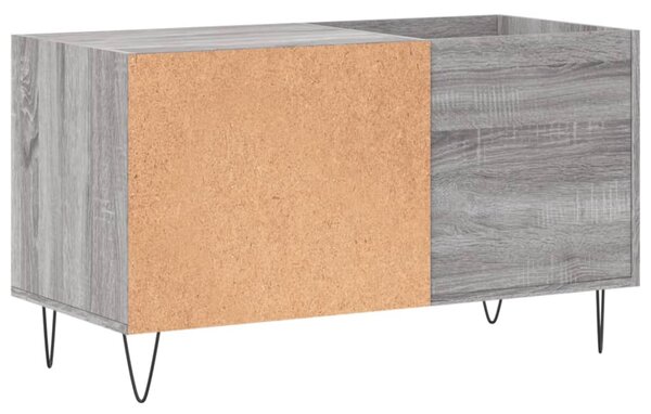 Szürke sonoma színű szerelt fa hanglemezszekrény 85x38x48 cm