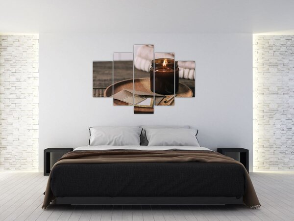 Kép - Égő gyertya (150x105 cm)