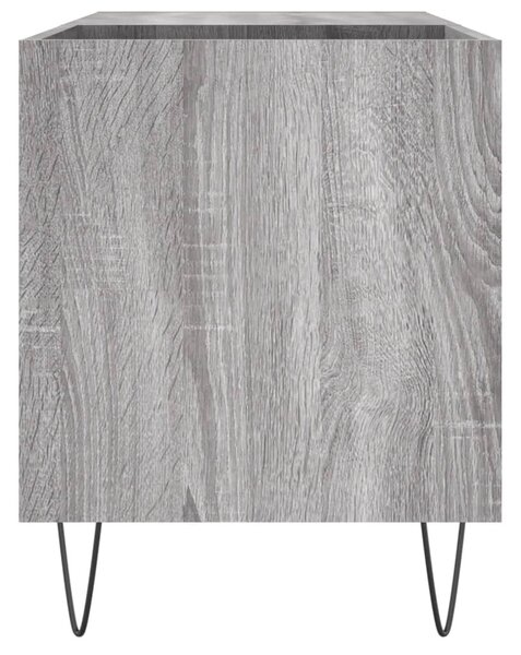 Szürke sonoma színű szerelt fa hanglemezszekrény 85x38x48 cm