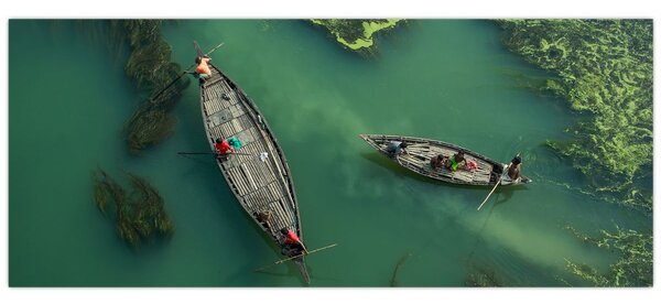 Kép - Horgászok a folyón (120x50 cm)