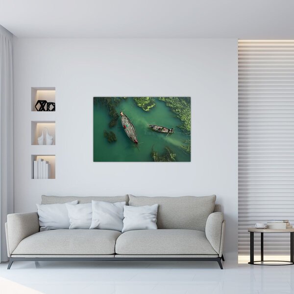 Kép - Horgászok a folyón (90x60 cm)