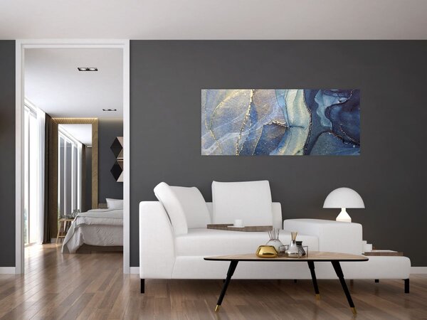 Kép - Absztrakció alkoholos tintával (120x50 cm)