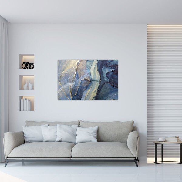 Kép - Absztrakció alkoholos tintával (90x60 cm)