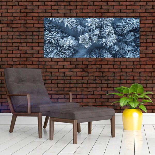 Kép - Havas erdő (120x50 cm)