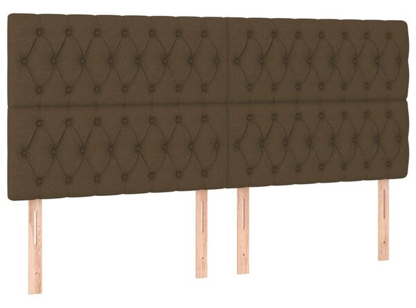 VidaXL 4 db sötétbarna szövet fejtámla 100x7x78/88 cm