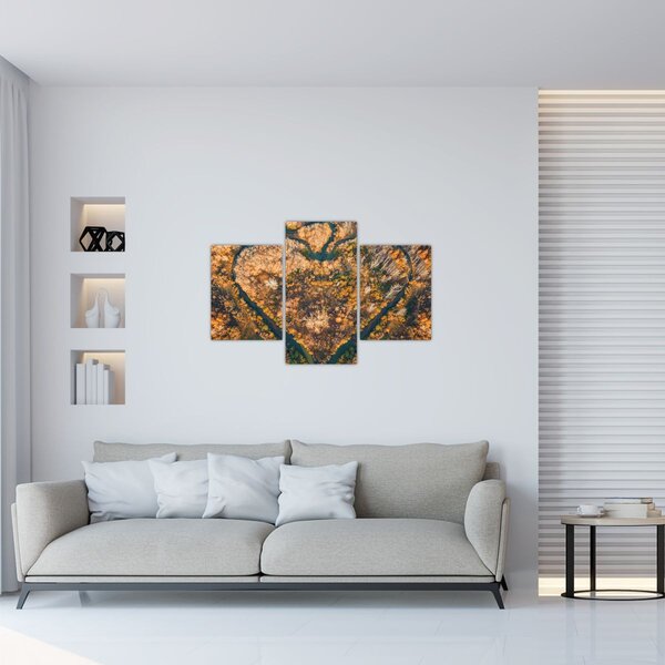 Kép - Szív alakú folyó (90x60 cm)