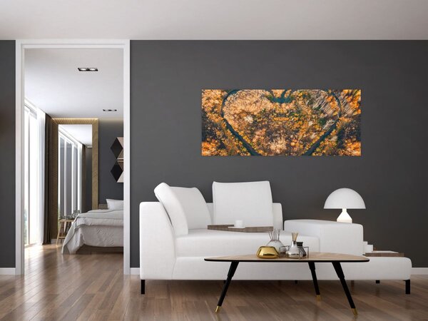 Kép - Szív alakú folyó (120x50 cm)