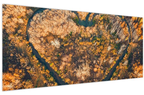 Kép - Szív alakú folyó (120x50 cm)
