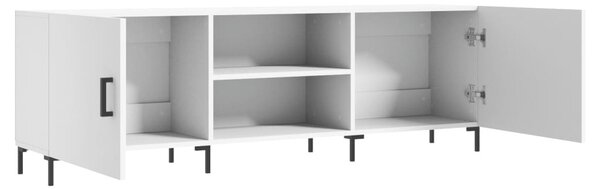 Fehér szerelt fa TV-szekrény 150 x 30 x 50 cm