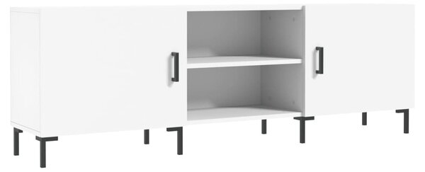 Fehér szerelt fa TV-szekrény 150 x 30 x 50 cm