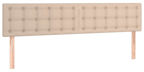 VidaXL cappuccino színű műbőr LED-es fejtámla 180 x 5 x 78/88 cm