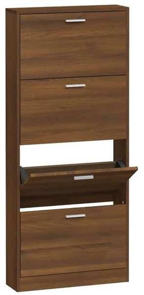 VidaXL Cipősszekrény - 4 Fiókos - Barna Tölgy - 150cm