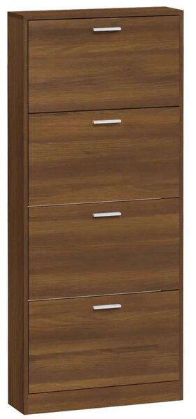 VidaXL Cipősszekrény - 4 Fiókos - Barna Tölgy - 150cm