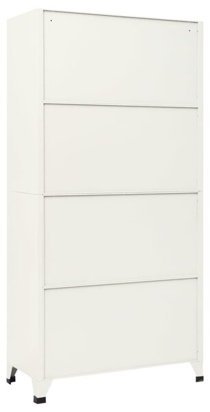 Szürke-kék acél zárható szekrény 90 x 45 x 180 cm