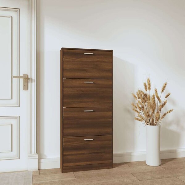 VidaXL Cipősszekrény - 4 Fiókos - Barna Tölgy - 150cm