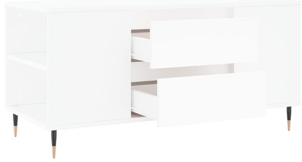 Fehér szerelt fa dohányzóasztal 102x44,5x50 cm