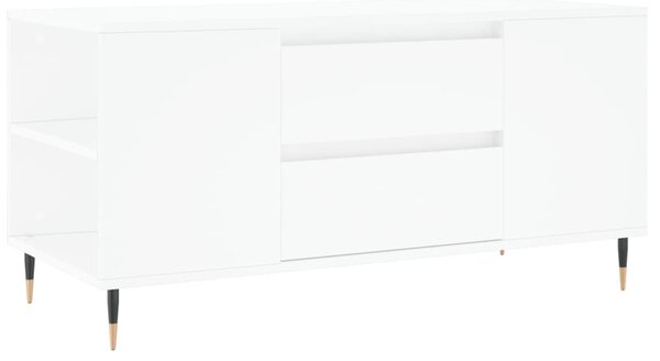 Fehér szerelt fa dohányzóasztal 102x44,5x50 cm