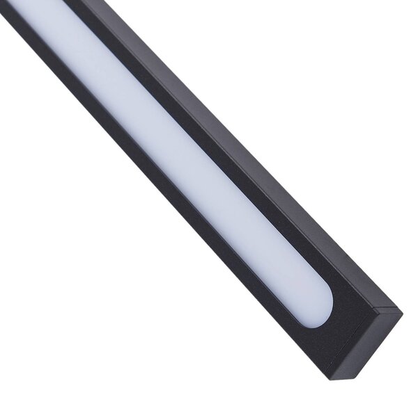 Lindby Sakari LED kültéri fali világítás, fekete, alumínium, magasság 50 cm, Fekete, Alumínium, Modern