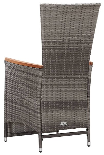 3 részes szürke polyrattan kerti ülőgarnitúra párnákkal