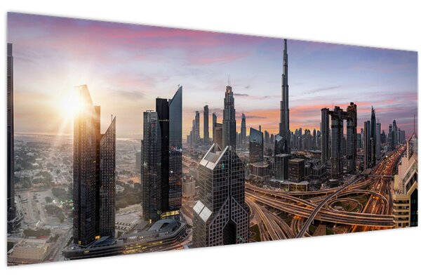 Kép - Dubai panorámája (120x50 cm)