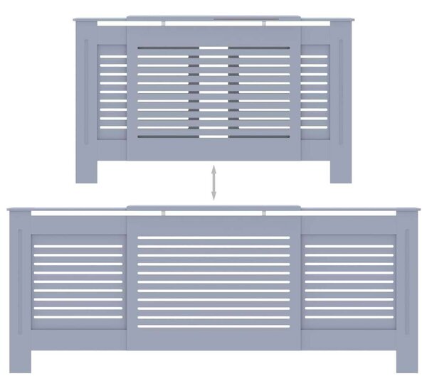 VidaXL szürke MDF radiátorburkolat 205 cm