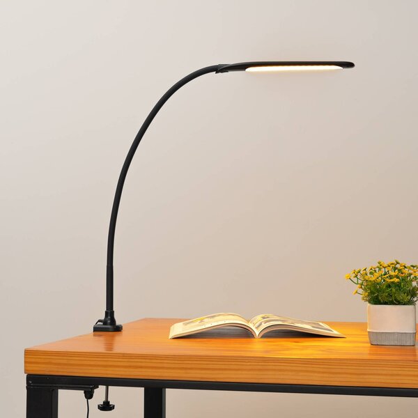 Lindby LED-es lámpa Nilay, magasság 70 cm, CCT, otthoni irodai használatra, dimmelhető, Fekete, Dolgozószoba / Iroda, fém, Modern