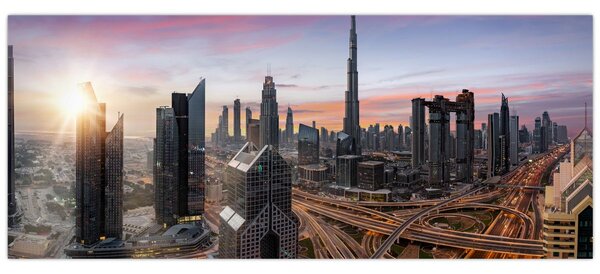 Kép - Dubai panorámája (120x50 cm)