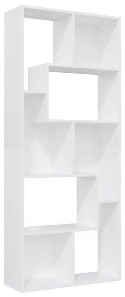 Fehér szerelt fa könyvszekrény 67 x 24 x 161 cm
