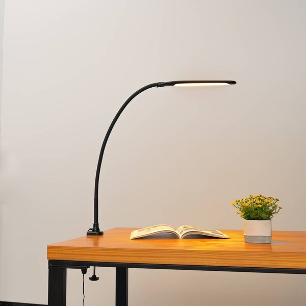 Lindby LED-es lámpa Nilay, magasság 70 cm, CCT, otthoni irodai használatra, dimmelhető, Fekete, Dolgozószoba / Iroda, fém, Modern