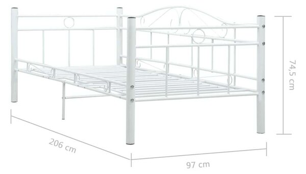 VidaXL fehér fém kanapéágy-keret 90 x 200 cm