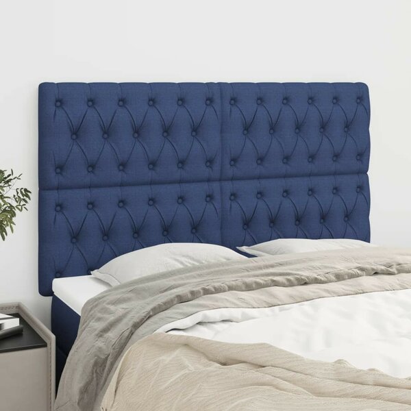 VidaXL Kék Szövet Fejtámla - 4 db - 160cm