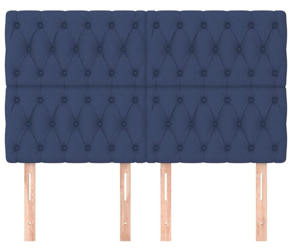 VidaXL Kék Szövet Fejtámla - 4 db - 160cm