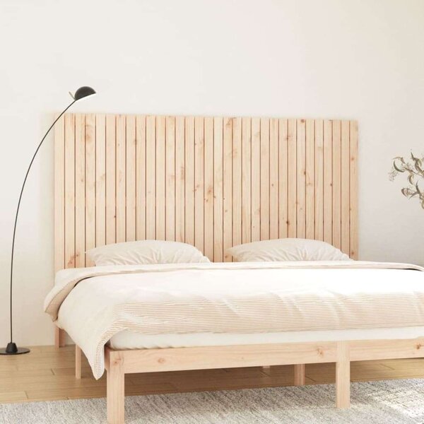 VidaXL tömör fenyőfa fali fejtámla 204 x 3 x 110 cm