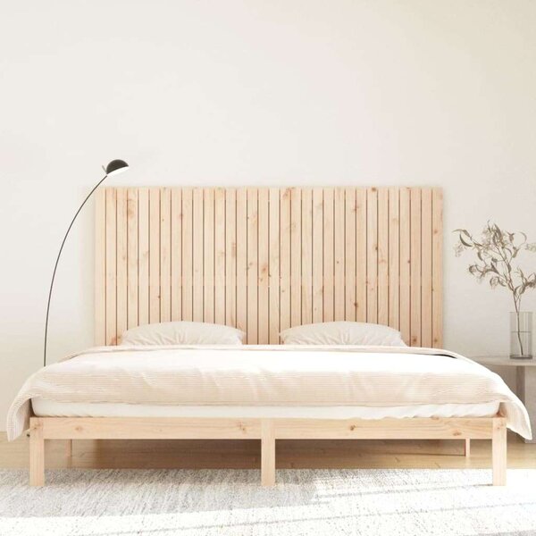 VidaXL tömör fenyőfa fali fejtámla 204 x 3 x 110 cm