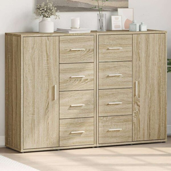 VidaXL Tálalóasztal Szett - Sonoma Tölgy - 2 db - 60x31x84 cm
