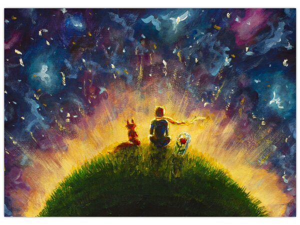 Kép - A kis herceg és a róka (70x50 cm)